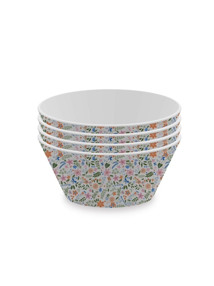 Set of bowls Versa Polyethylene RPET Flowers 4 Pieces