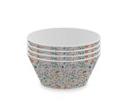 Set of bowls Versa Polyethylene RPET Flowers 4 Pieces