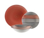 Dinnerware Set Versa Leanne Pink Stoneware 26,5 x 26,5 cm 18 Pieces