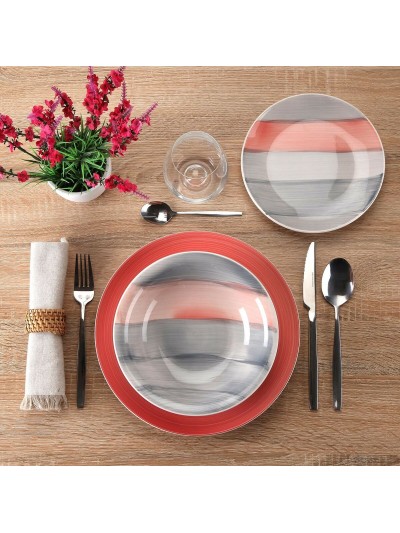 Set de Vajilla Versa Leanne Rosa Gres 26,5 x 26,5 cm 18 Piezas
