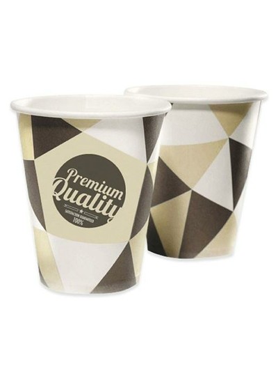 Set de Vasos Maxi Products Marrón Beige Cartón 120 ml Desechable (20 Unidades)