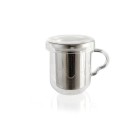 Cup with Tea Filter Quid Serenia Transparent Glass Stainless steel 350 ml (12 Units)