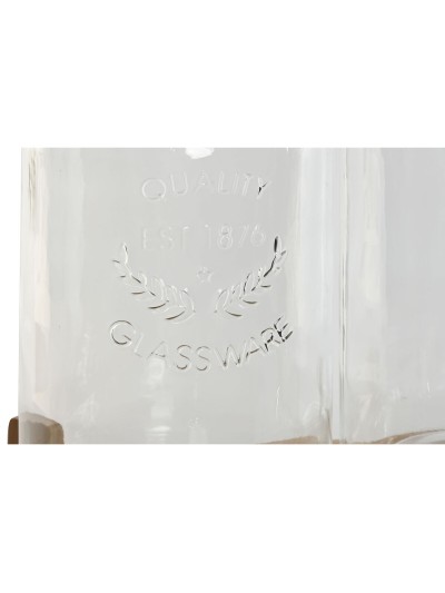 Distributeur de boissons Home ESPRIT Silicone Bambou Verre Plastique 5,5 L 37 x 25 x 46 cm