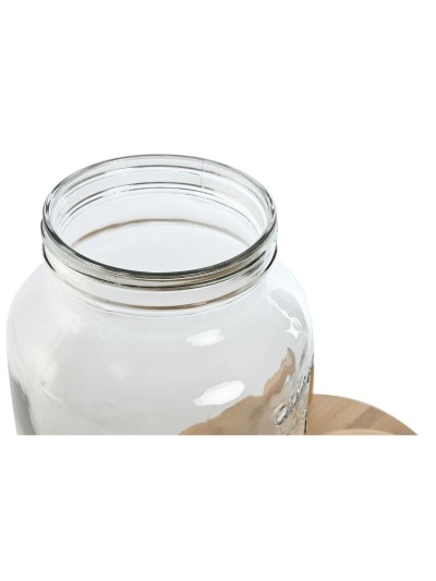 Dispensador de bebidas Home ESPRIT Silicona Bambú Cristal Plástico 5,5 L 37 x 25 x 46 cm