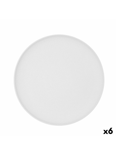 Assiette plate Bidasoa Fosil Blanc Céramique 26,5 x 26,4 x 2,3 cm (6 Unités)
