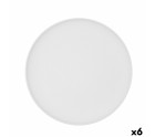 Flat Plate Bidasoa Fosil White Ceramic 26,5 x 26,4 x 2,3 cm (6 Units)