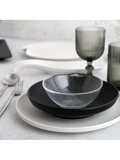 Glass Bidasoa Fosil Grey Glass 460 ml (6 Units)