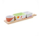 Set para servir Quid Kaleido Multicolor Madera 32 x 8 x 4,6 cm 4 Piezas