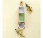Set para servir Quid Kaleido Multicolor Madera 32 x 8 x 4,6 cm 4 Piezas