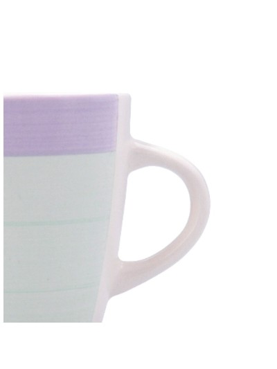 Cup Quid Kaleido Green Purple Ceramic 330 ml (12 Units)