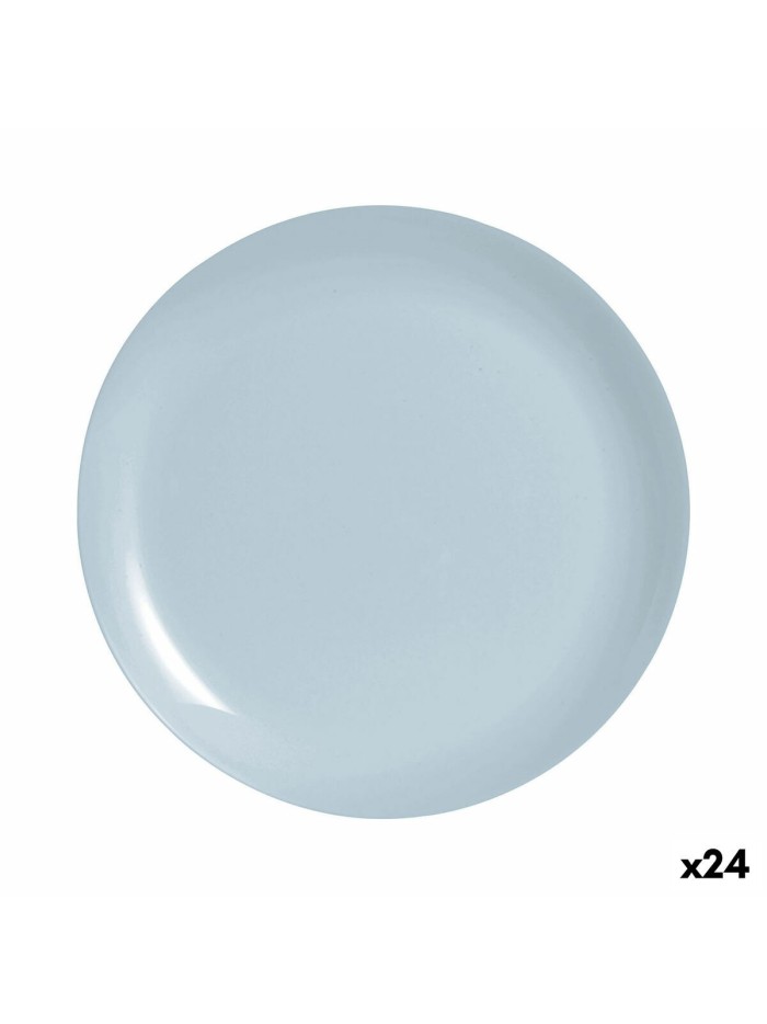 Flat Plate Luminarc Diwali Paradise Blue Glass 25 cm (24 Units)