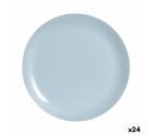 Plato Llano Luminarc Diwali Paradise Azul Vidrio 25 cm (24 Unidades)