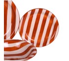 Vajilla Home ESPRIT Amarillo Azul Rojo Gres Rayas Mediterráneo 27,5 x 27,5 x 2,8 cm 18 Piezas