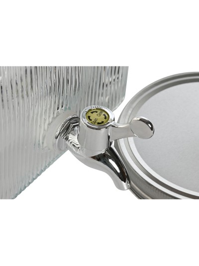 Dispensador de Agua Home ESPRIT Transparente Metal Silicona Cristal ABS 3,5 L 19 x 25 x 16 cm