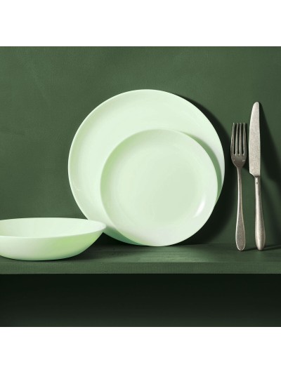 Dinnerware Set Luminarc Diwali Paradise Green Glass 12 Pieces