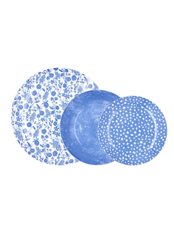 Set de Vajilla Bidasoa Aquilea Azul Cerámica 18 Piezas