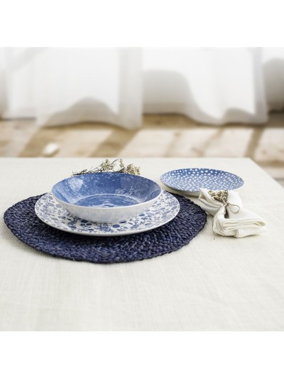 Dinnerware Set Bidasoa Aquilea Blue Ceramic 18 Pieces