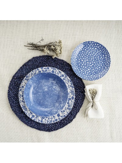 Dinnerware Set Bidasoa Aquilea Blue Ceramic 18 Pieces