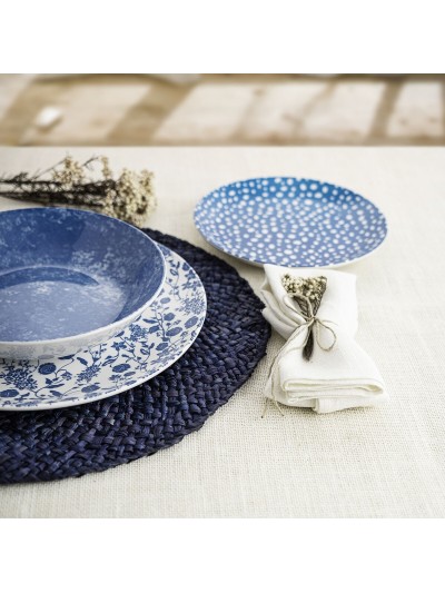 Dinnerware Set Bidasoa Aquilea Blue Ceramic 18 Pieces