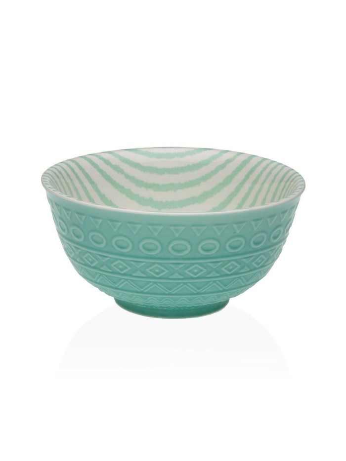 Snack Bowl Versa Turquoise Ceramic Porcelain 16 x 7,7 x 16 cm