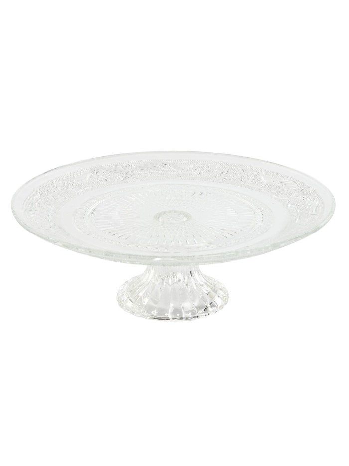 Snack tray Home ESPRIT Transparent Crystal 23 x 23 x 8 cm