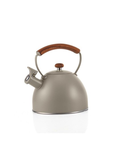 Teapot Home ESPRIT Grey Stainless steel Rubber wood 2,5 L