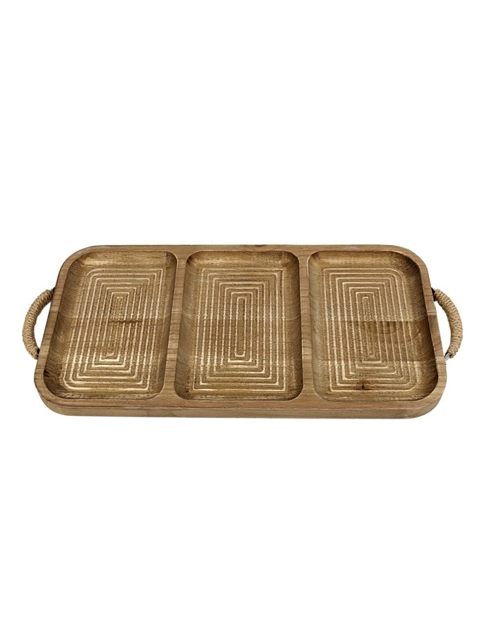 Bandeja Romimex Natural Madera 48 x 2 x 22 cm