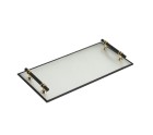 Tray Romimex Transparent Golden Metal Glass 40 x 4 x 20 cm