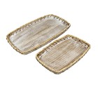 Set of trays Romimex Natural Wood 2 Pieces