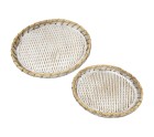 Set of trays Romimex Natural Wood 2 Pieces