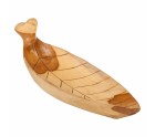 Bandeja Alexandra House Living madera de teca 22 x 12 x 40 cm Hoja
