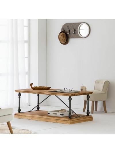 Plateau Alexandra House Living bois de teck 22 x 12 x 40 cm Volet