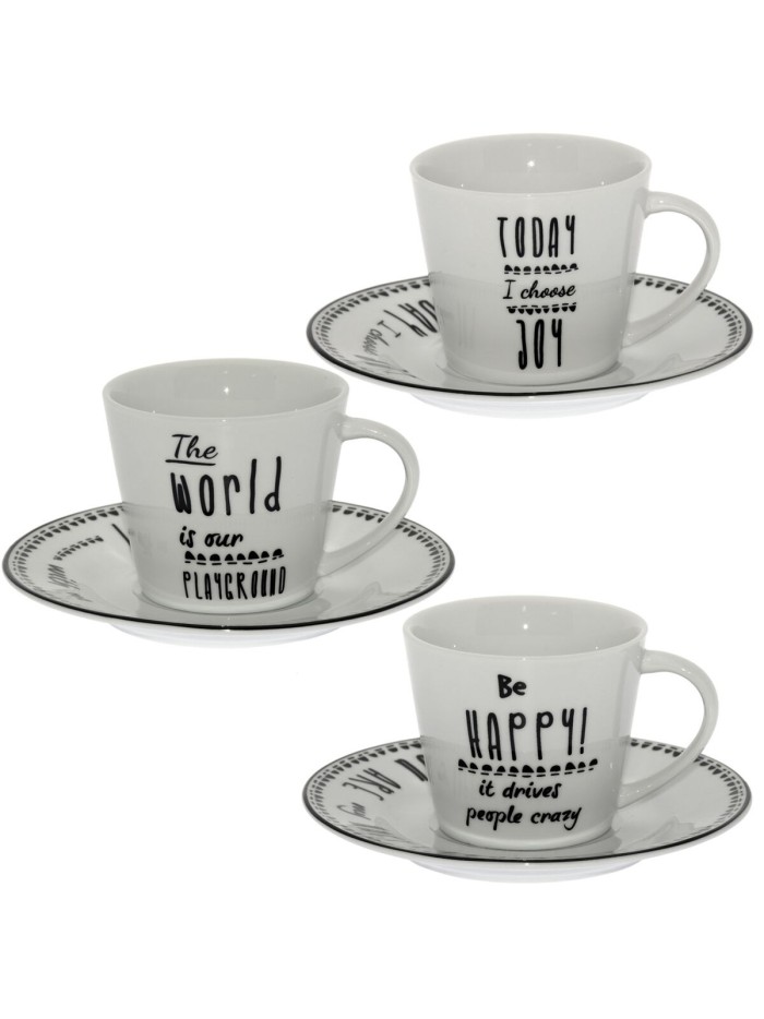 6 Piece Coffee Cup Set Alexandra House Living Porcelain