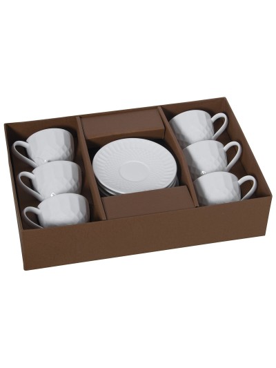 6 Piece Coffee Cup Set Alexandra House Living Porcelain 200 ml