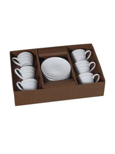 Juego de 6 Tazas de Café Alexandra House Living Porcelana 90 ml