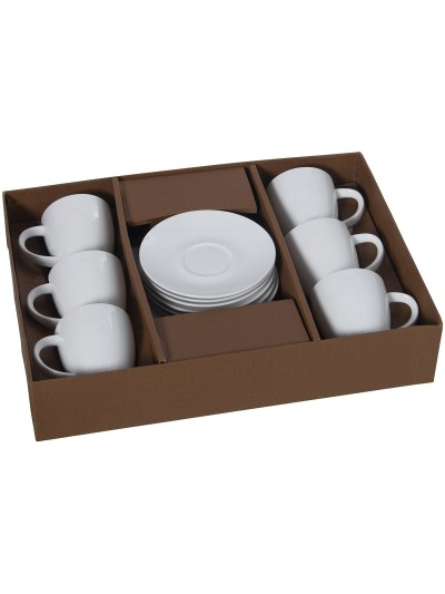 6 Piece Coffee Cup Set Alexandra House Living Porcelain 180 ml