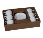 6 Piece Coffee Cup Set Alexandra House Living Porcelain 200 ml