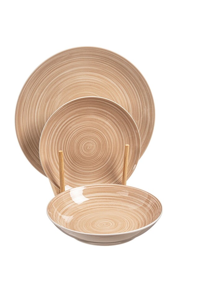 China Tableware Caison Aurora Brown Grey 4 persons 12 Pieces