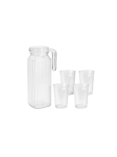 Set de pichets avec verres Excellent Houseware ye9000500 200 ml 1,1 L (5 Pièces)
