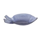 Decorative Plate Romimex Blue Glass Fish 34 x 5 x 25 cm