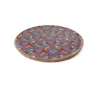 Snack tray Romimex Red Mango wood Circular 30 x 2 x 30 cm