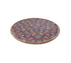 Snack tray Romimex Red Mango wood Circular 30 x 2 x 30 cm