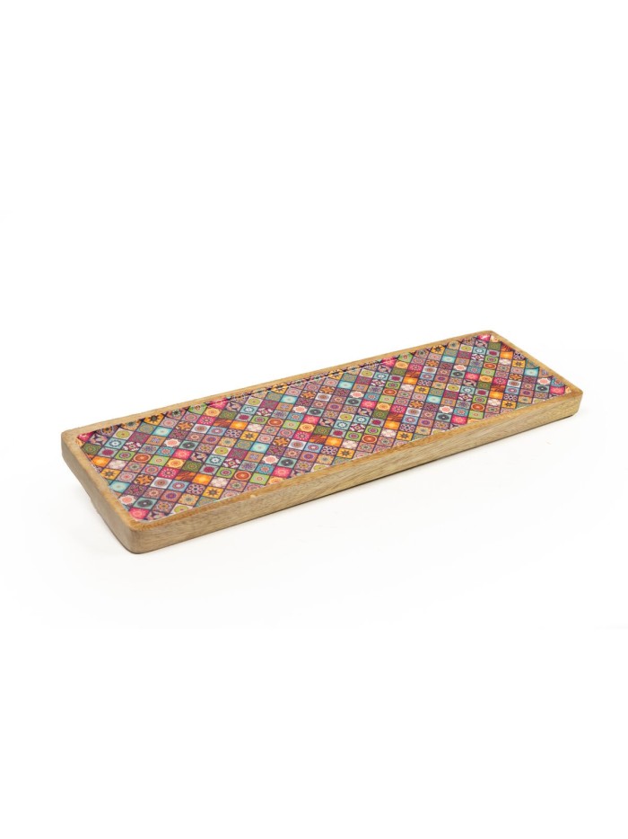 Snack tray Romimex Red Mango wood Rectangular 50 x 4 x 15 cm