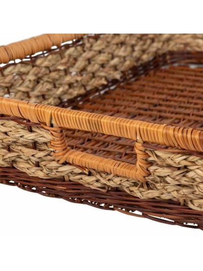 Tray Alexandra House Living Brown Rope 50 x 10 x 60 cm Rectangular