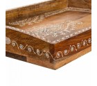 Plateau Alexandra House Living Blanc Naturel Bois de manguier 29 x 6 x 43 cm