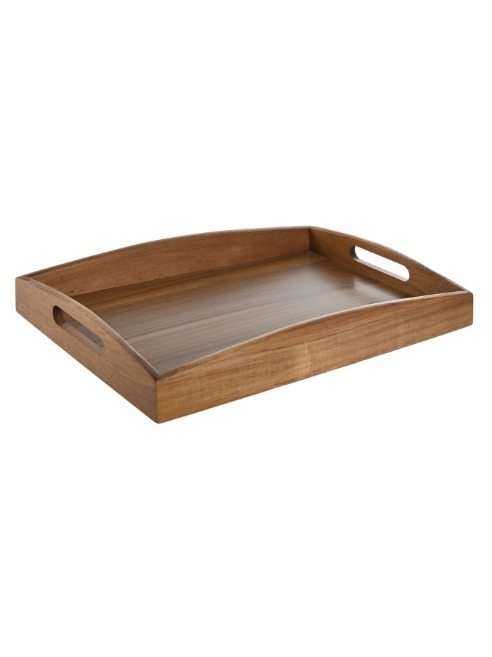 Bandeja Home ESPRIT Natural Acacia 39,5 x 25,5 x 5,5 cm