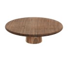 Plateau apéritif Home ESPRIT Naturel Acacia À pied 30 x 30 x 9 cm