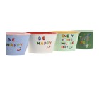 Bowl Home ESPRIT Multicolour Shabby Chic 480 ml 13,2 x 13,2 x 7,5 cm (4 Units)