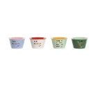 Cuenco Home ESPRIT Multicolor Shabby Chic 480 ml 13,2 x 13,2 x 7,5 cm (4 Unidades)
