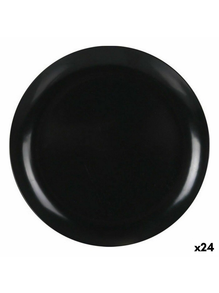Plato de Postre La Mediterránea Melamina Antracita 20 cm (24 Unidades)